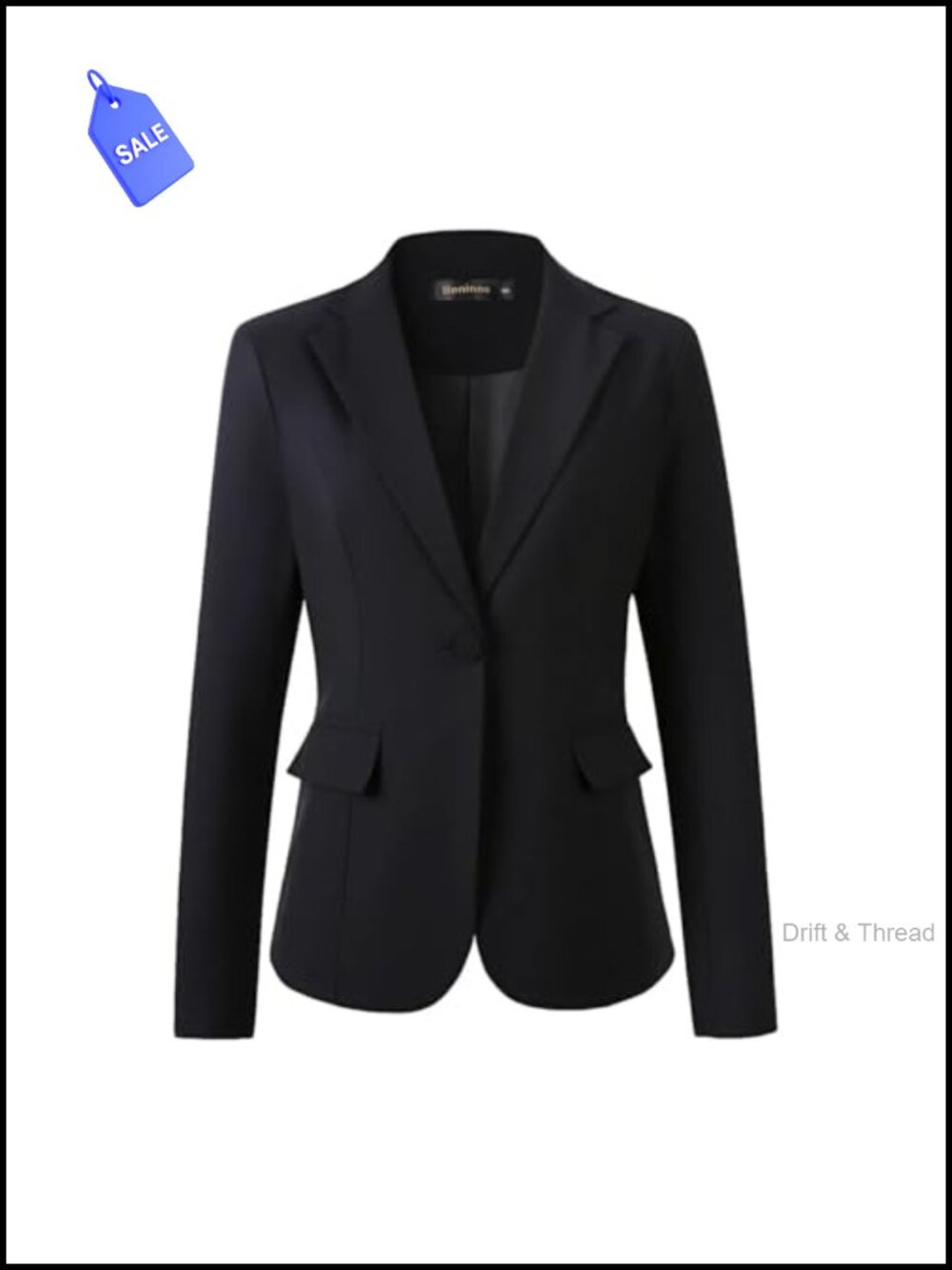Women's Business Casual Blazer One Button Suit Jacket Office Work